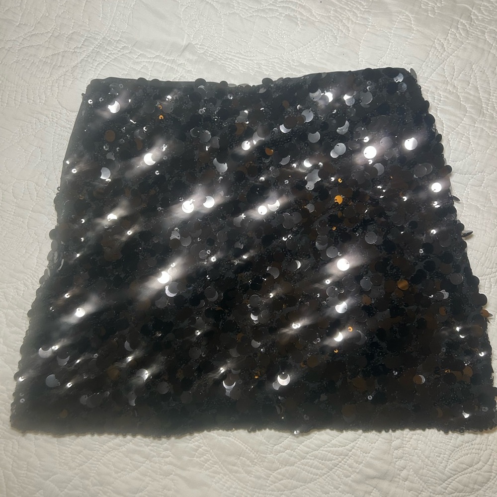 Abercrombie & Fitch Black Sequin Mini Skirt